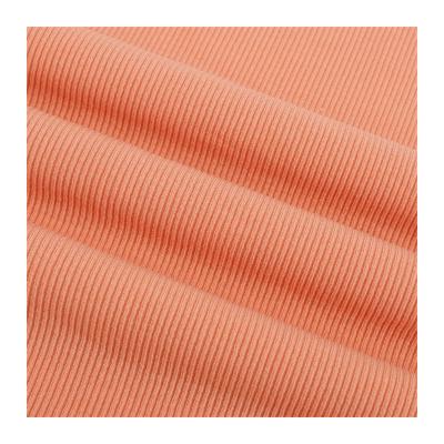 China Reliable Cheap Price Safety Fashion Fabric 260gsm 93% Polyester 7% Spandex Solid Color Fast Delivery Shrink-Resistant 2X2 Rib Fabric for sale