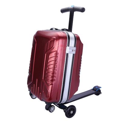 China Creative PC Scooter Luggage Fashion Travel Trolley Case 21 Inch Trolley Case for sale