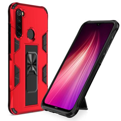 China Ring Holder Case Kickstand Protect for Redmi Note 8 Phone Case for Xiaomi Note 8 Phone Case with Built-in Kickstand and Magnetic Car Mount for sale