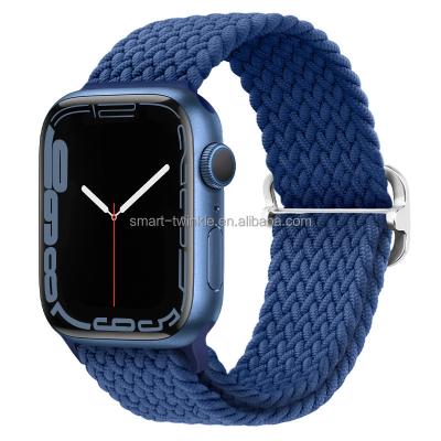 China Unique For iWatch Sport Nylon Braided With Buckle Adjustable Watchband For 38/40/42/44/45mm iWatch 1 2 3 4 5 6 7 for sale