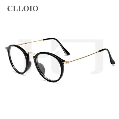 China For Creative Retro Reading Glass Frame Ultra Light Thin Metal Around Blue Light Blocking Glasses for sale