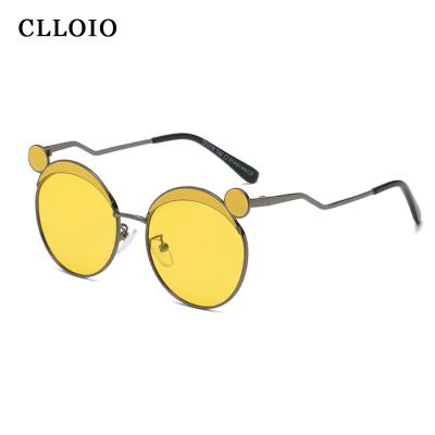 China New Custom Fashion Sunglasses Metal Children Toddler Uv400 Round Sunglasses for sale