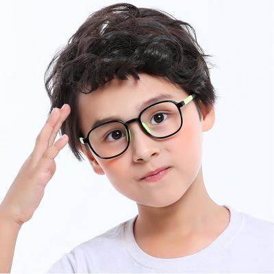 China Fashion TR90 Retro High Quality Computer Glass Optical Frame Glasses Light Blue Light Blocking Frames For Kids for sale