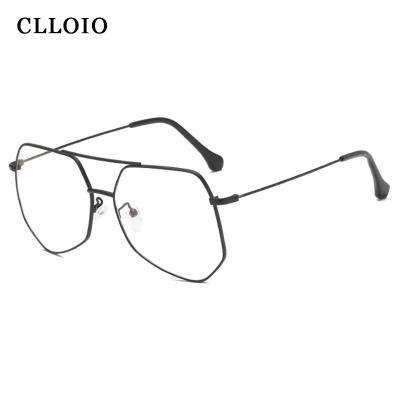 China Clear Vintage Metal Frame Mirror Hexagon Sunglasses Women Men Classic Square Square Sunglasses Fashion Sunglasses for sale