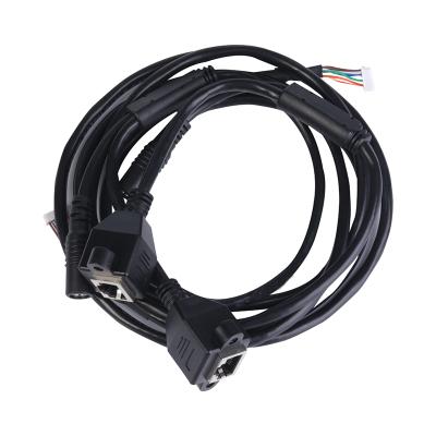 China New Design RJ45 Electronic Cable And Cable Assembly With DC Jack Housing Wire Harness for sale