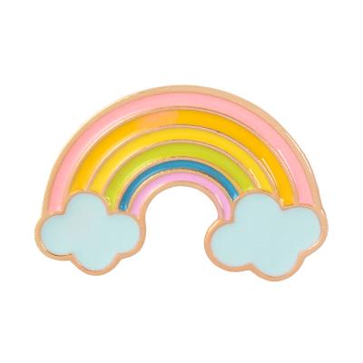 China Sweet Factory Made Colored Enamel Rainbow Colored Lapel Pin Badges For Decoration As Gifts for sale