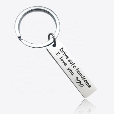 China Safe Decoration Fender And Heart Pendant Drive Key Chain I Need You Here With Me Key Chain Gifts For Driver for sale