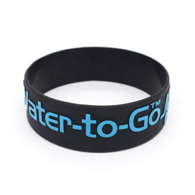 China Sweet and Nice Customer Company Name and Cheap Website Wristband Silicon Wristband for Gift and Promotion Events for sale