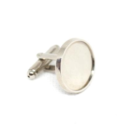 China Wholesale Europe Metal Nickel Brass Plating Cufflinks Blank Diy Accessories for sale