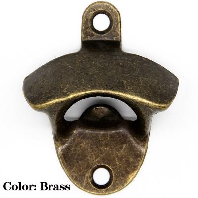 China Sustainable Wholesale Zinc Alloy Wall Mounted Beer Bottle Opener Different Color Vintage Choice Stable Quality for sale