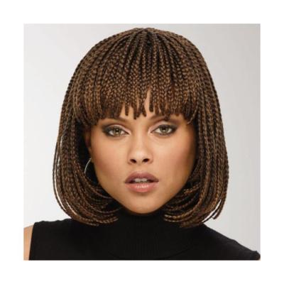 China European and American Braided Wig Female Short Hair Bob Head Wig Full Head Coverage for sale