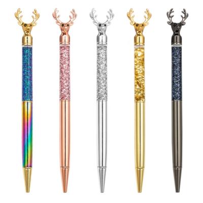 China Factory Wholesale New Logo Promotional Gift Creative Deer Ballpoint Pen Metal Advertising Pen Main Pen for sale