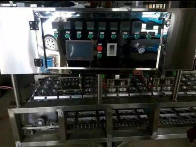 China Milk \ Water \ Soft Drink Liquid Cup Filling And Sealing Machine 6 Cups Per Time for sale