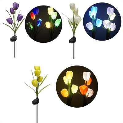 China Garden 2V 6000K Solar Tulip Flower Led Lights For Flower Decoration, High Quality Garden Light for sale