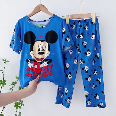 China Casual Children's Suit Cartoon Pajamas Set Home Service Suit for sale