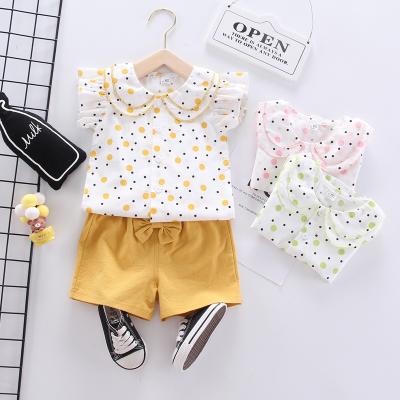 China Casual Boys Short Sleeve Shirt Shorts Suit Summer T-shirt Girl Printed Shirt for sale