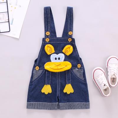 China Anti-pilling New Overall Fashion Cotton Kids Denim Boy Jeans Unisex Children And Girl Shoulder Belt Pants for sale