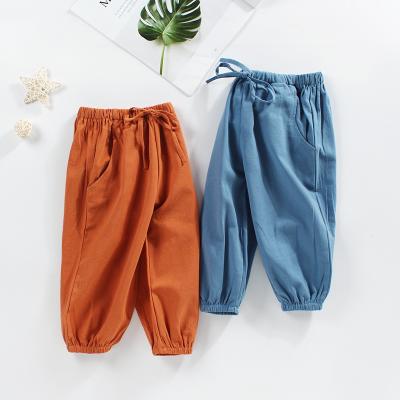 China 2020 QUICK DRY Wide Leg Pants Kids Cotton Silk Cotton Boys Joggers Bottom Pants For Kids for sale