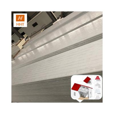 China 1150MM/960MM/950MM Chinese Supplier HHTP0004 PU Roofing Tile Sandwich Panel Rock Wool Roof Sealing Sandwich Panel for sale