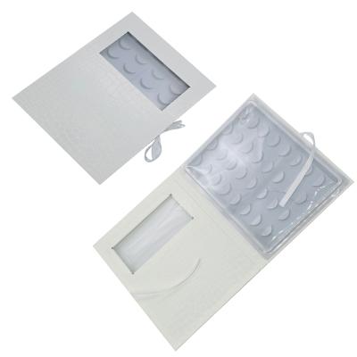 China Recyclable 16 Pair Lash Book Wick Box With Window Lash Book Packaging Customized Eyelash Storing Box With Logo for sale