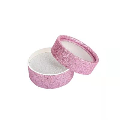 China Recycled Materials Shimmer Custom Eyelash Packaging Box Round Wick Boxes for sale