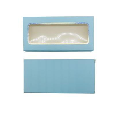 China Recycled Materials 3d Mink Eyelash Paper Box Rectangle Window Wick Boxes With Any Colors for sale