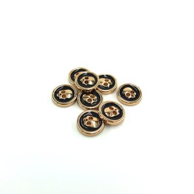 China Other Skull 2 ​​Holes Sew On Gold Plating Button Shirt Buttons Metal Buttons For Clothing for sale