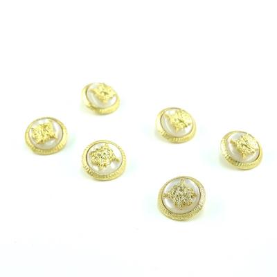 China Other high quality etched opal gold plating rhinestone leg button metal buttons for clothes for sale