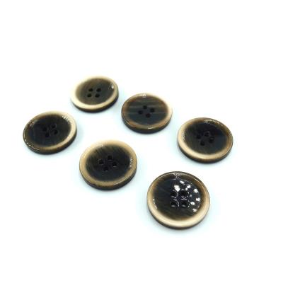 China Other Wholesale Resin Black Polishing Buttons 4 Hole Buttons Sewing Resin Buttons For Clothes for sale