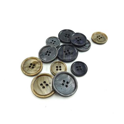 China Resin Viable Wholesale Round Shirt Buttons 4 Hole Buttons Sewing Resin Buttons For Clothes for sale