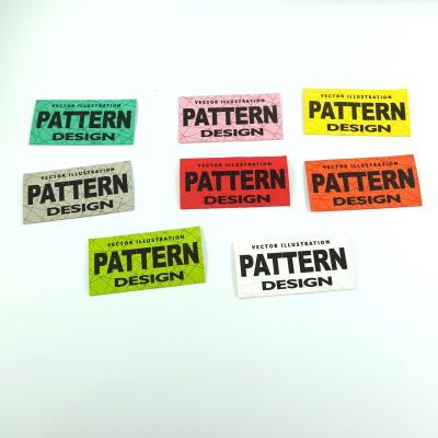 China Viable Wholesale Fashion Label Letter Slot Colorful Patch Printing Garment Labels For Clothes Hat for sale