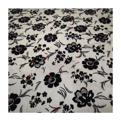 China Anti-Static Mesh Tulle Fabric With Two Tone Flower Flocking / Flocking Tulle for sale