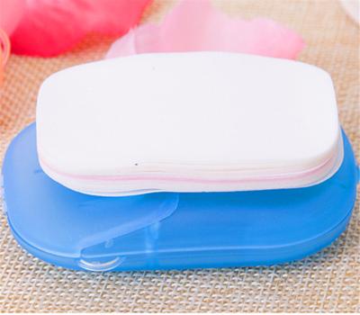 China Wholesales Travel Soap Base Cleaning Soap Flake Mini Disposable Portable Hand Wash Film Paper Soap Box Film for sale