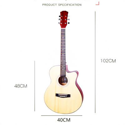 China The Basswood Wholesales High Quality 40 Inch Customizable Glossy Lack Folk Acoustic Guitar Basswood Horn for sale