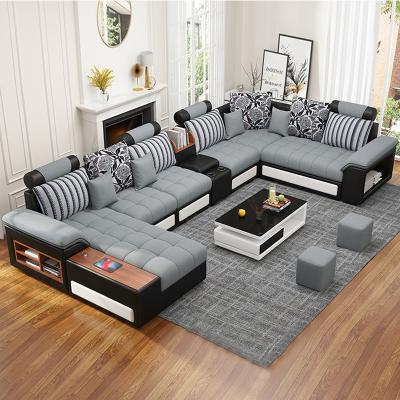 China Hot Selling Living Room Sofa Bed SITU The Latest 7 Seater Sofa Set Modern Corner Smart Couch Furniture for sale