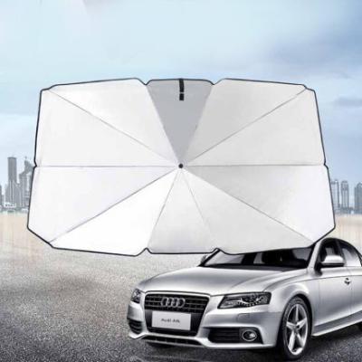 China Special Customized Car Shade Sunshade Block Cover Silver Coated Vinyl Sunshield Protector Auto Car Sunshde Window Shade Umbrella for sale