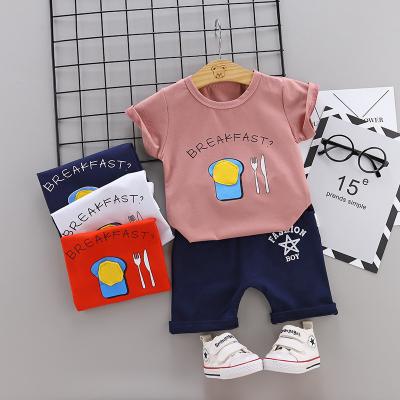 China Baby Set Cartoon Printing Antibacterial Comfortable Baby Clothes Sets Unisex Children Clothing Sets Boys for sale