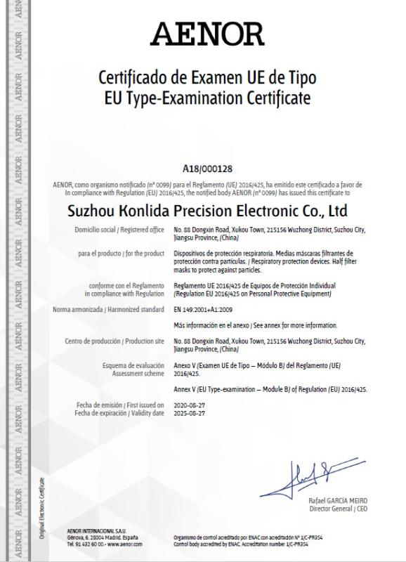 CE - Suzhou Konlida Precision Electronic Co., Ltd.