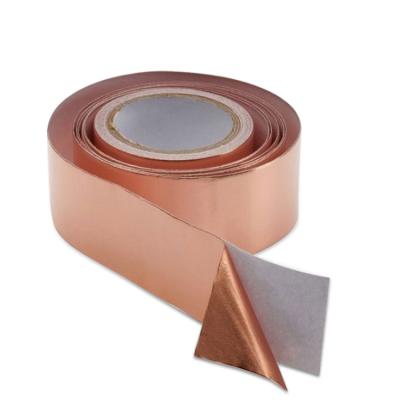 China EMI Shielding Double-Sided Copper Foil Waterproof Silver Back Adhesive Tape for Stained Glass for sale