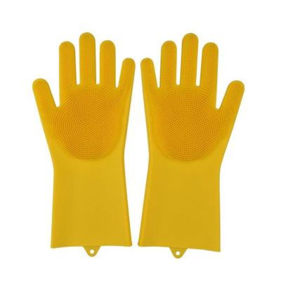 China House Cleaning Reusable Silicone Gloves with Cleaning Scrubber, Great for Dish Washing, Dust Cleaning Gloves Cleaning Trade for sale