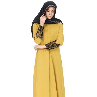 China Muslim Islamic Abaya Wholesale 7520 Fashionable Women Clothing Long Modern Dress Available for sale