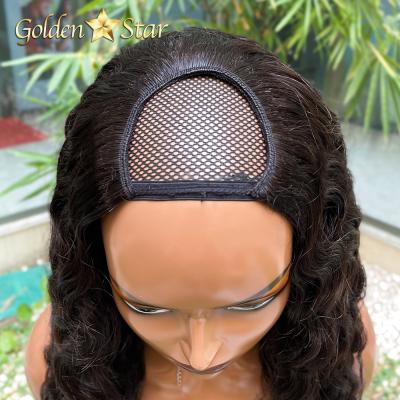 China Tangle Free And Shed Free GD Brazilian Natural Hair Wig U Part Wigs For Black Woman, Glueless 180% 200% Density Remy Hair Wigs With Factory Price for sale