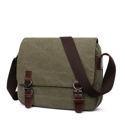 China Wholesale Large Capacity Large Design Canvas Durable Business Briefcases Vintage Vintage For Laptop 15inch Canvas Cross - Body Bookbag for sale