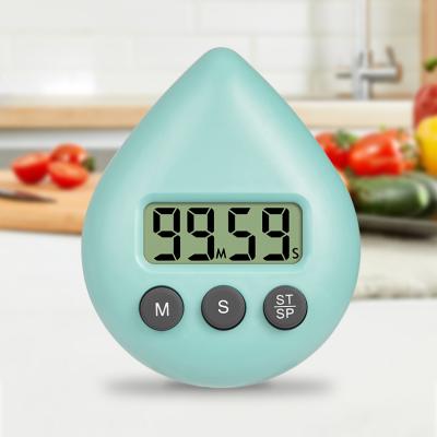 China Sustainable Kitchen Mini Lcd Drop Shape Countdown Custom Electric Digital Timer for sale