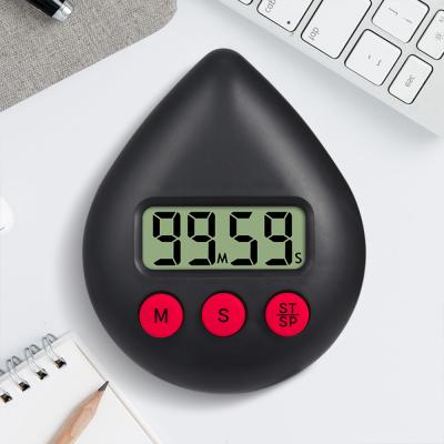 China Sustainable Kitchen Mini Lcd Drop Shape Countdown Custom Electric Digital Timer for sale