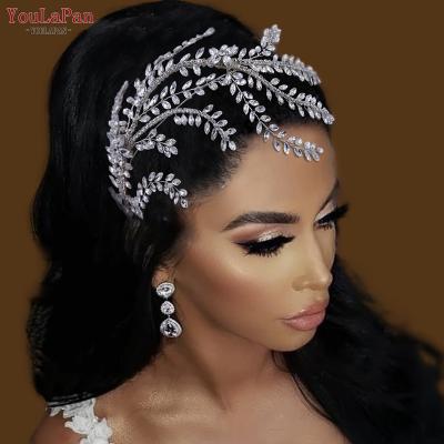 China Popular YouLaPan HP436 Fashion Styling Luxury Wedding Bridal Head Headband Woman Banquet Hair Accessories Bridal Wear Hair Piece for sale