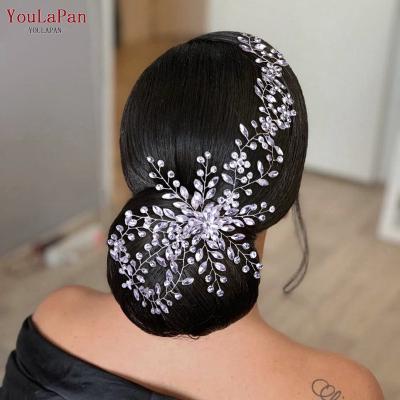 China Fashion YouLaPan HP242 Hot Selling Rhinestone Headpiece With Fashion Photo Props Hair Accessories Wedding Bridal Hair Pieces Vines Headdress for sale