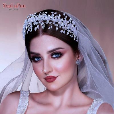 China Transparent Headband from YouLaPan HP314 Crystal Woman Daily Hairband Prom Tiara Rhinestone Bridal Headdress Fashion Wedding for sale