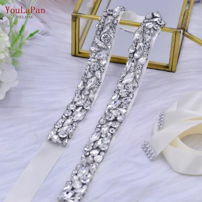 China YouLaPan S85 Wholesale Light Luxury Rhinestone Thin Rhinestone Belt, High-end Bridal Wedding Party Sash Dress Waist Sash Decoration for sale