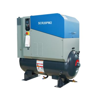 China 15KW 20HP Shanghai Big Brand 7 Bar Oil Free Screw Permanent Magnet Frequency Inverter Air Compressor SCR20PM2 for sale